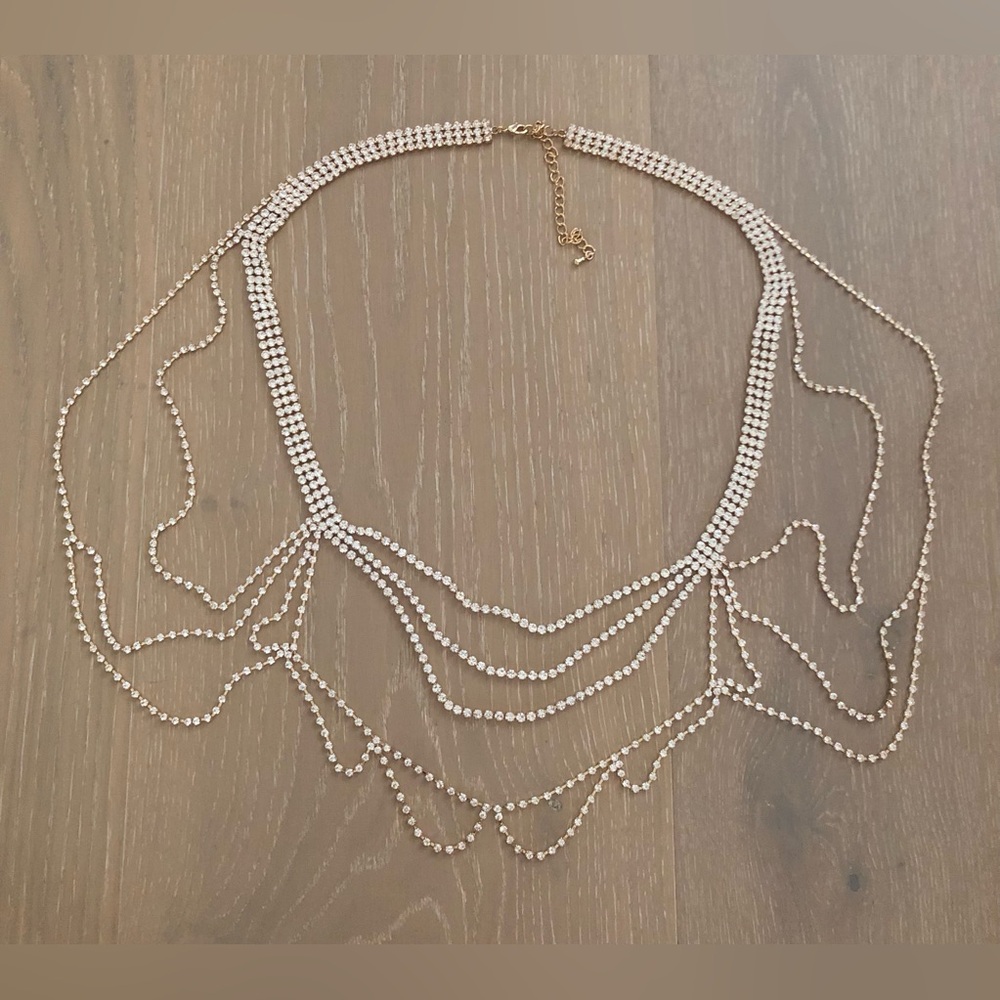 Multi Stand Rhinestone Necklace